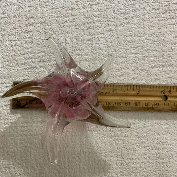 Pink Starfish Glass Dynasty Gallery Paperweight  Figurine Handmade Sealife - Picture 12 of 13